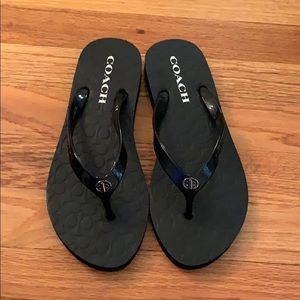 Coach Shoes - ⭐️ NWT Coach Black Flip Flops Coach Shoes - ⭐️ NWT Coach Black Flip Flops